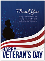 Select a verse or write your own. Veteran's Day Heroes Card D5084U-Y